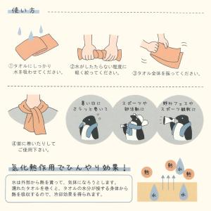 タオル 『冷感タオル カモメ柄 ブルー 70-...の詳細画像2