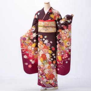 京都きもの友禅 振袖 中古 フルセット 成人式 Mサイズ 古典 青・紺系