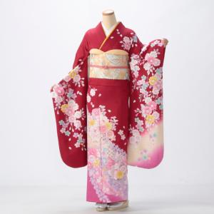 振袖 成人式 フルセット Sサイズ 花柄 赤・ワ...の商品画像