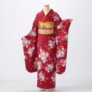 振袖 成人式 フルセット Sサイズ 花柄 赤・ワ...の商品画像
