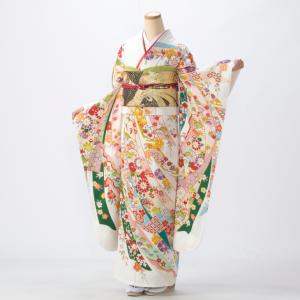 振袖 成人式 フルセット LLサイズ 古典柄 白...の商品画像