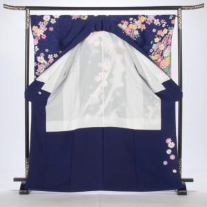 振袖 成人式 フルセット Mサイズ 花柄 青・...の詳細画像2