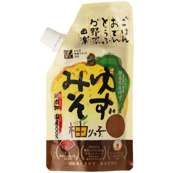 ゆずみそ柚りっ子120g　チューブ　徳島県産無農薬ゆず　原材料国産100%　無添加　ユズ　柚子