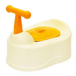 永和 ポット式おまる ベビーポッティ 取っ手付きで安心 オレンジ