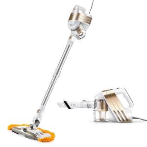 PUPPYOO スティッククリーナー ハンディクリーナー 布団クリーナー スティック型&ハンド型の2-in-1 掃除機 軽量 電源コード付き