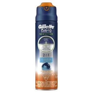 Gillette Fusion ProGlide Sensitive 2 in 1 Shave Gel, Ocean Breeze Ocean Bre