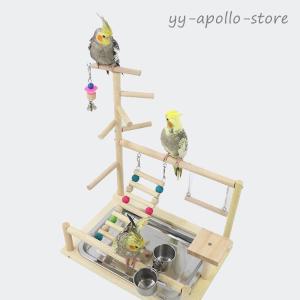インコ 遊び場 鳥用 アスレチック 2層 バー...の詳細画像2