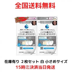 DR.C医薬 × タオル美術館 ハイドロ銀チタン ソフトガーゼ立体マスク 白  小さめ 2枚 洗える 医師とタオル職人が考案 レンズクリーナーシート付