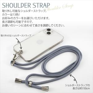 スマホ ショルダーケース ハード クリア 透明...の詳細画像4