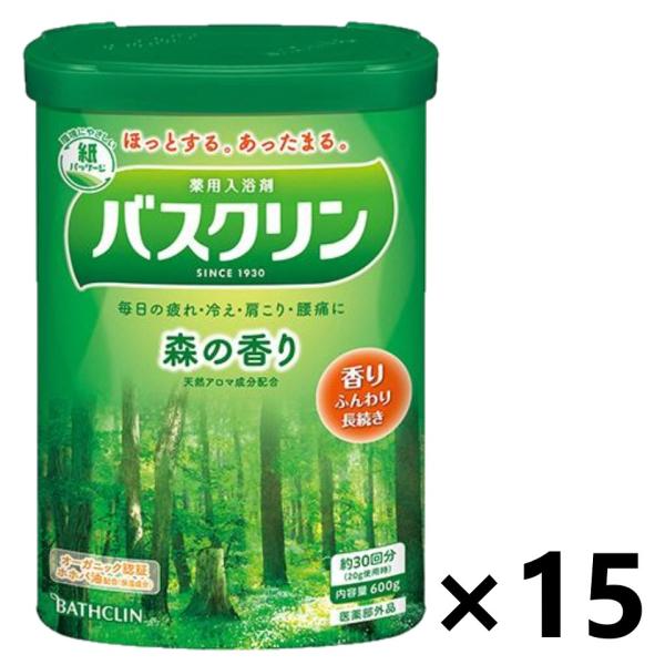 【ケース販売!!】バスクリン 森の香り 600gx15コ 株式会社バスクリン