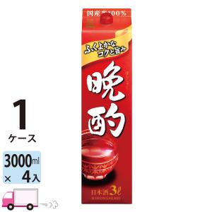 日本酒 日本盛 晩酌 パック 3L(3000ml) 4本入 1ケース(4本) 送料無料｜yytakuhaibin