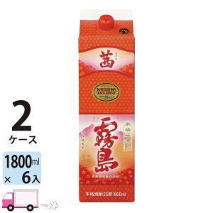 茜霧島 芋焼酎 25度 1.8L (1800ml) パック 6本入 2ケース(12本) 送料無料