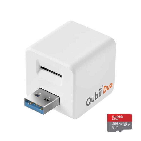 Maktar Qubii Duo USB Type A ホワイト (microSD 256GB付) ...