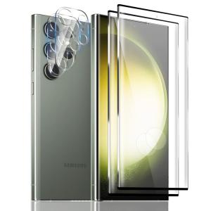新登場 2+2Galaxy S23 Ultra フィルム（2枚）+カメラフィルム（2枚）SCG20 / SC-52D ガラスフィルム 画面保