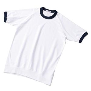 ギャレックス 体操服 クルーネック LL 白×濃紺の商品画像