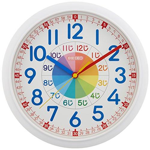 セイコークロック 知育 アナログ 白 KX617W ホワイト 掛け時計