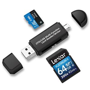 Philonext Micro USB/USB接続 PC/Androidスマートフォン・タブレット用カードリーダー(Micro SD/SD両