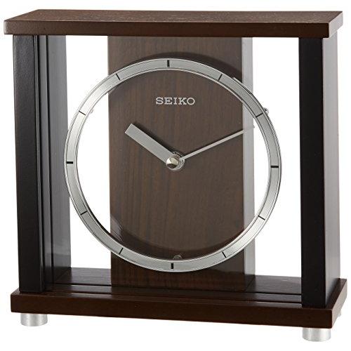 セイコークロック(Seiko Clock) セイコー クロック 置き時計 アナログ 木枠 濃茶 木地...