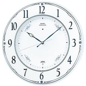 セイコークロック(Seiko Clock) 掛け時計 電波 アナログ 木枠 白 パール LS230W