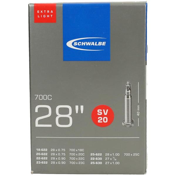 正規品 シュワルベ(SCHWALBE) 700×18/25C軽量チューブ 仏式 40?バルブ 20S...