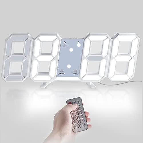 Bestglob デジタル時計 LED時計 壁掛け時計 明るさ調節 3D LED CLOCK 置き時...