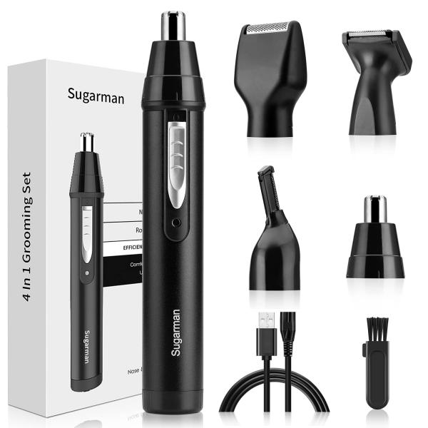 Sugarman 鼻毛カッター メンズ USB充電式 エチケットカッター 1台4役 電動シェーバー ...