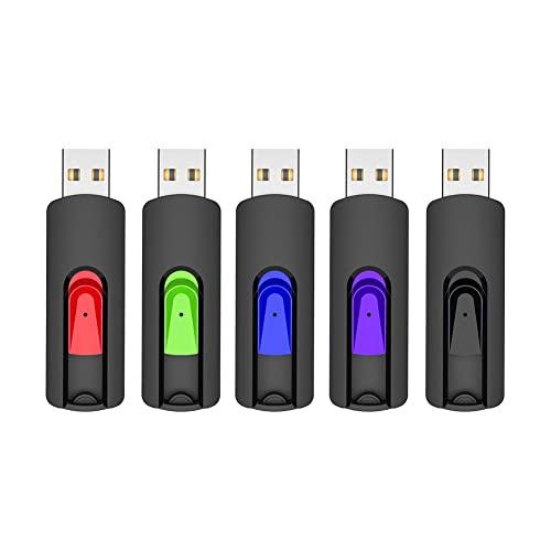 USBメモリ 64GB 5個セット USB 2.0 フラッシュメモリ伸縮式 64ギガバイト サムドラ...