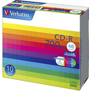バーベイタムジャパン(Verbatim Japan) 1回記録用 CD-R 700MB 10枚 ホワイトプリンタブル 48倍速 SR80SP｜yyy-store