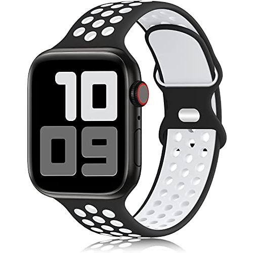 apple watch バンド スポーツバンド コンパチブル 交換ベルト 柔らかいシリコン素材 耐衝...