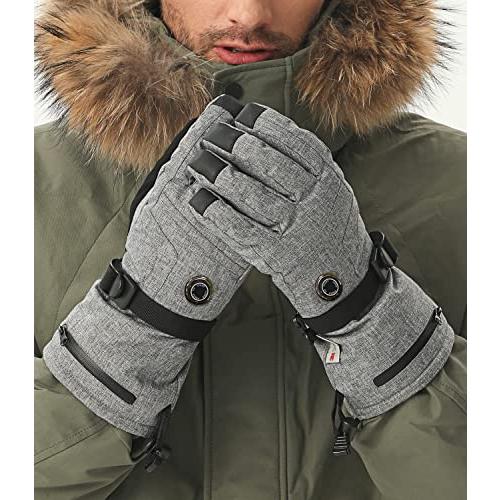 Aroma Season 電熱 グローブ ヒーター (L/XL, グレー) 手袋