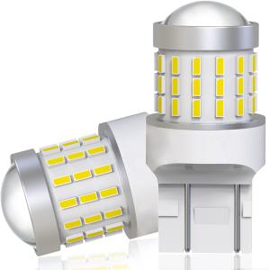 12V-24V車用 T20 led バックランプ T20 ダブル球 ledホワイト 爆光 T20 led バックライト 超拡散レンズ 54連｜yyy-store