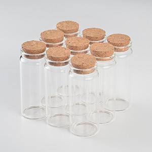 Jarvials 出品する 12個65ML軟木栓ガラス瓶 透明中性ガラス。 空き瓶 収納ツール 異なるサイズ内装DIYギフトに適しています，同時にお気｜yyya-shop