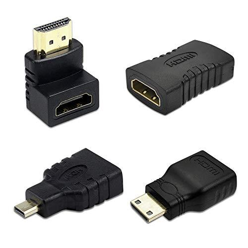 HDMI変換アダプタ コネクター 4種類セット HDMIケーブルコネクタアダプターキット HDMI ...