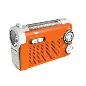 WINTECH 手回し充電AM/FMラジオライト(FMワイドバンド対応) オレンジ KDR-107D｜yyya-shop