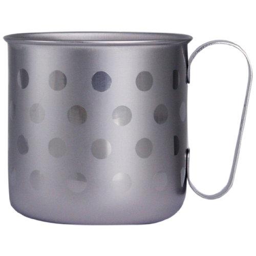 ホリエ チタンデザインマグカップ 水玉 水玉L(チタンシルバー) TMA-204A