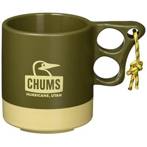 チャムス  キャンパーマグカップ カーキ/ベージュ 250mL CH62-1244-M079-00