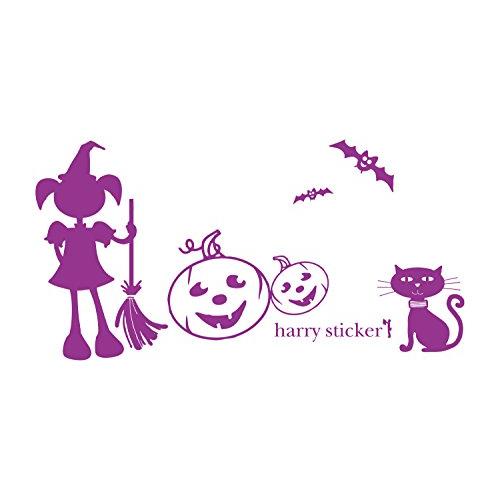 HARRY STICKER ウォールステッカー 貼ってはがせる 転写式 小さな魔女と子猫 (witc...