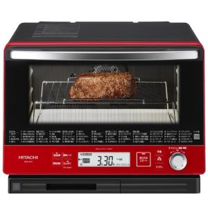 日立 過熱水蒸気オーブンレンジ 30L 2段調理 ヘルシーシェフ MRO-VW1(R) メタリックレッド