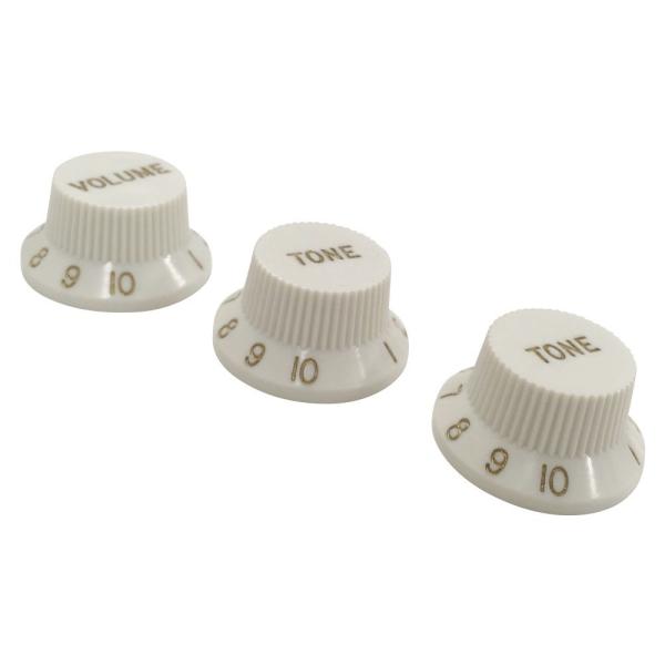 YJB PARTS ストラトノブセット(1V2T) エイジドホワイト インチミリ兼用 (メール便のみ...