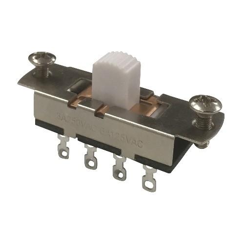 YJB PARTS スライドスイッチ(白ノブ) ON-OFF-ON (メール便のみ送料無料)