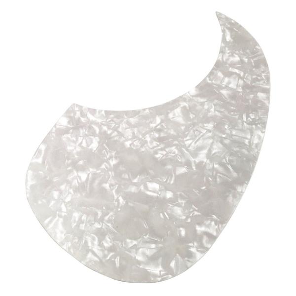 YJB PARTS アコギ用ピックガード ティアドロップ型ホワイトパール 0.5mm厚 (メール便対...