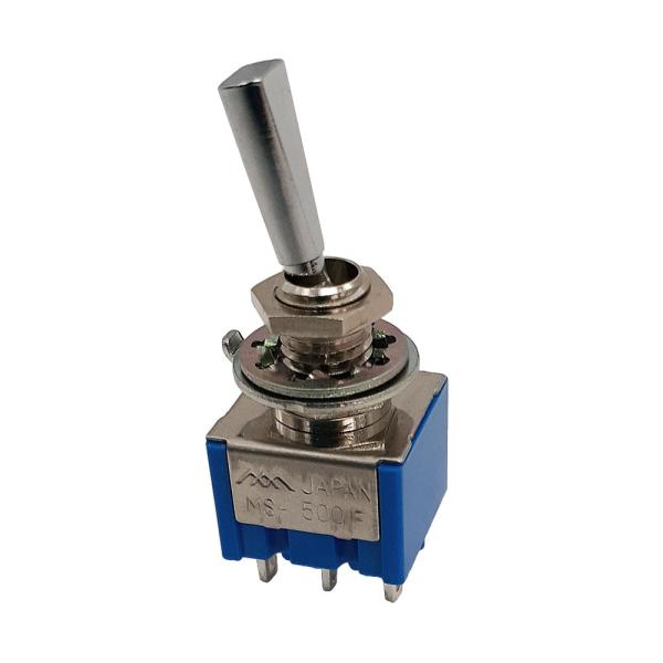 YJB PARTS 国産ミニトグルスイッチ DPDT(6P) ON-ON-ON CR クローム (メ...
