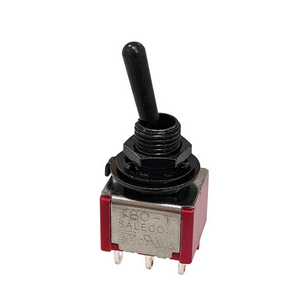 YJB PARTS バットレバー2回路2接点ミニスイッチ DPDT-6P ON-ON-ON ブラック...