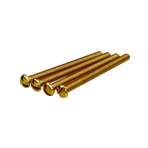 YJB PARTS ハムバッカーピックアップ用ネジ 4pcs/set マイナス頭ゴールド ネジ単品 ...