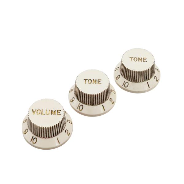 YJB PARTS ストラトノブセット レリックエイジドホワイト インチミリ兼用 (メール便のみ送料...