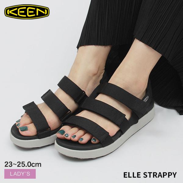 キーン サンダル レディース エル ストラッピー KEEN 1026138 ブラック 黒 サンダル ...