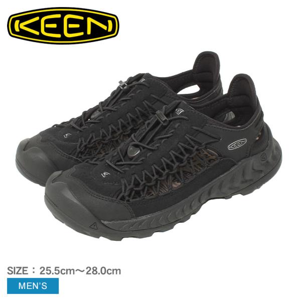 キーン スニーカー メンズ ユニーク ネクシス KEEN 1027285 ブラック 黒 ローカット ...