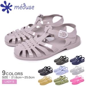 メデュース サンダル レディース SUN201 MEDUSE ブラック 黒 ネイビー 紺 グレー ブルー ぺたんこ フラット 靴 シューズ プール