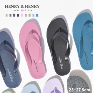 ヘンリーヘンリー サンダル メンズ レディース フリッパー HENRY＆HENRY 黒 ネイビー 紺 フラット ぺたんこ