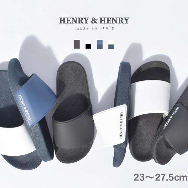 SALE ヘンリー＆ヘンリー サンダル メンズ レディース 180 HENRY＆HENRY 黒 白 ...